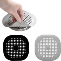 Pieza de filtro de fregadero Protector de drenaje de silicona con ventosa para cabello, baño, ducha, drenaje, cocina, baño, lavandería