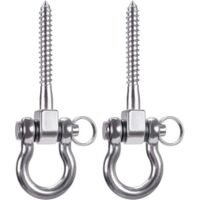 Juego de 2 ganchos de acero inoxidable 304 para colgar en suspensión, utilizado para colgar sillas, luces colgantes, hamacas, sacos de boxeo y entrenadores de cabestrillo.