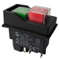 Interruptor de botón electromagnético KJD17 220V 5 pines para herramientas de jardín