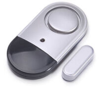 Alarma de ventana, 4 paquetes de alarma de puerta y ventana, puerta de seguridad, ventana, ventana antirrobo con sirena ruidosa de 120 dB, fácil de instalar, 75 x 39 x 12,2 mm