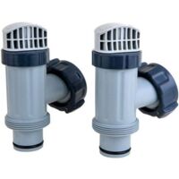 Intex Paquete de 2 válvulas de pistón sobre el suelo con junta y tuerca, juego de válvulas de pistón para piscina grande