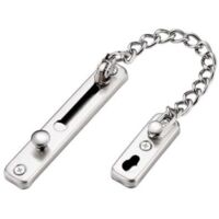 1 cadena de puerta antirrobo, cerradura de puerta antirrobo, cerradura de puerta de acero inoxidable, cerradura de puerta corredera con 4 tornillos