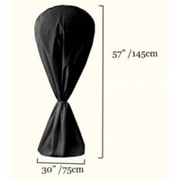 Cubierta de ventilador impermeable y a prueba de polvo para ventilador eléctrico para interior y exterior - Negro