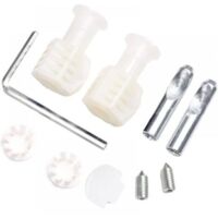 Kit de 2 pernos de fijación para inodoro suspendido en la pared de color blanco