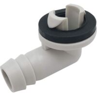 Conector de manguera de drenaje de aire acondicionado, codo de conexión con anillo de goma para unidades divididas y unidades de ventana, CA de 3/5 pulgadas (15 mm)
