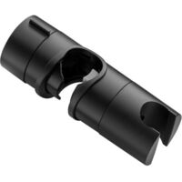 Soporte para cabezal de ducha, diámetro exterior de 18-25 mm. Para barra deslizante de baño, soporte giratorio de 360 grados, ABS (negro).