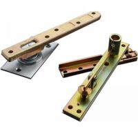 Bisagra de alta resistencia para puertas giratorias, carga 150 kg, bisagra pivotante oculta, eje de puerta de acero inoxidable de 360°, bisagra pivotante ajustable