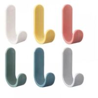 12 ganchos autoadhesivos de colores para baño, ganchos de pared autoadhesivos para toallas
