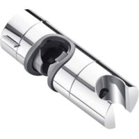 Soporte para cabezal de ducha, diámetro exterior de 18-25 mm. Para barra deslizante de baño, soporte giratorio de 360 grados, ABS (plateado).