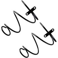 Juego de 4 portabotellas de vino de metal en espiral para pared, color negro
