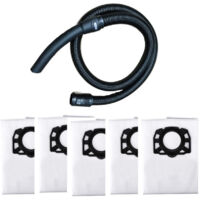 Accesorios para mangueras Meixin Karcher serie WD: 1 manguera WD con accesorios de conexión + 5 bolsas no tejidas WD4 (manguera de 2,5 m)