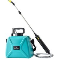 Pulverizador eléctrico de jardín con 3 boquillas ajustables, XU, recargable por USB, para protección de plantas, control de malezas y lavado de autos (pulverizador ecológico de 5 l) -