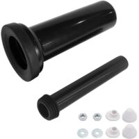 Kit de conexión para inodoro mural de 300 mm - Junta de desagüe - Tubo de descarga con tapones (tubo de descarga + tubo de desagüe + tapones, 300 mm)