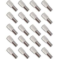 20 clavijas para estantes, XU, pasadores de soporte para estantes, soportes de placa de metal niquelado para gabinetes y accesorios de oficina5 mm-19 mm