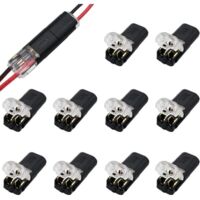 Conectores de cable de bajo voltaje, 10 piezas, conectores de cable eléctrico de 2 pines, para cable de 18-22 AWG