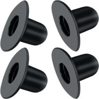 Tapón de piscina de 4 piezas, tapones de fondo de repuesto negros, para piscinas elevadas