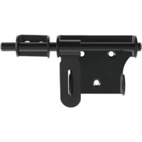 Cerradura para puerta exterior, pestillo para puerta, cerradura para puerta interior de 15 cm, cerradura para puerta corredera, pestillo para puerta exterior de acero inoxidable, negro