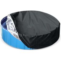 Cubierta de piscina redonda de fácil instalación, protección solar mejorada para spa, aumenta la absorción de energía solar de su piscina hasta φ210xH 90cm