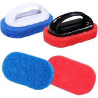 Cepillo de alfombras, esponjas de limpieza con mango, esponja descontaminante, almohadillas de lijado, cepillo de limpieza, cepillo de limpieza de piscina para cocina y baño.