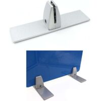 Abrazaderas para vidrio, abrazadera ajustable de aleación de aluminio para mesa de plexiglás, soporte separador de pantalla para mampara de privacidad de 4-20 mm, para oficina y laboratorio, paquete d