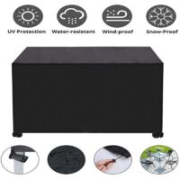 Funda para muebles de jardín, XU, funda rectangular para mesa de jardín, funda protectora para muebles, lona impermeable y resistente a los rayos UV, funda para mesa de exterior de tela Oxford 420D (2