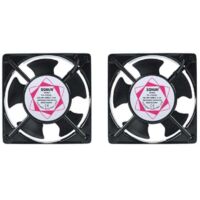 Ventilador axial para caja de chimenea insertable de alta temperatura, XU, aspas metálicas silenciosas, universal, 120 x 120 x 38 mm2 piezas