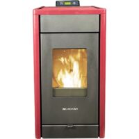 SCHENGER Pelletofen HP07 Rot 8,0kW A++ Vollautomatisch
