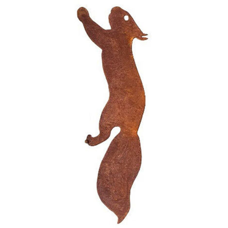 Écureuil pour Arbre - Décoration de Jardin en métal - 30 cm - Patine Rouille Naturelle (1/5)