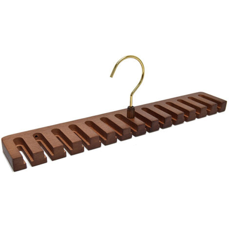 Porte Ceinture en Bois Rangement Ceinture avec 14 Fente Support de Ceinture Rotatif à 360 °,Porte-Cravates Cintre Ceinture (1/5)