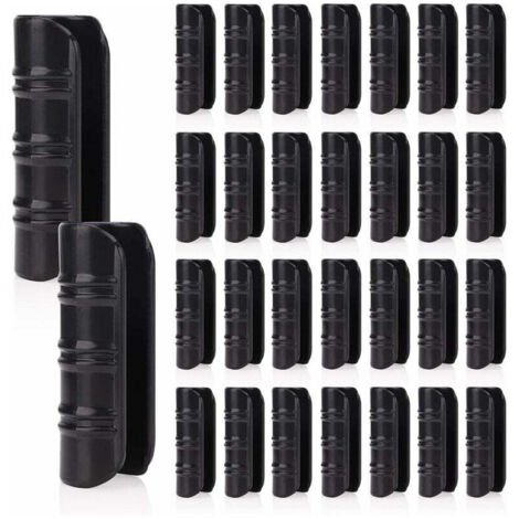 30 PCS Jardin Bâtiments Tube Clip, Clips en Plastique pour Serre Film Clip Tube Serrage Connecteur Kit, pour Serre Bannière Cadre Abris Noir 25mm A (1/5)