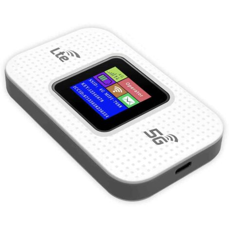 Hotspot mobile WiFi Affichage LED portable 4G 5G Mobile Hotspot Portable 300 Mbps Connectez-vous informatique interne (1/5)