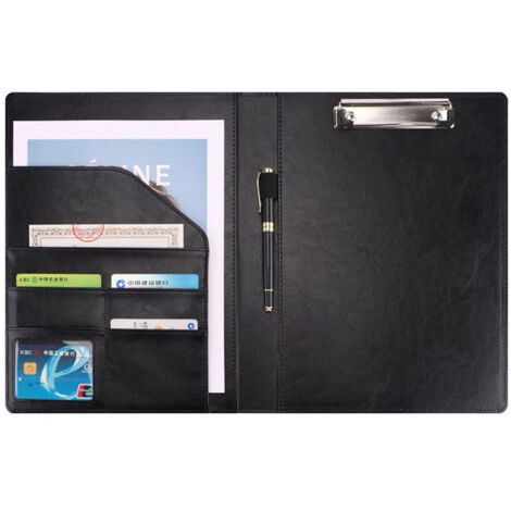Porte-documents magnétique A4 avec porte-documents de rangement en cuir PU pour documents dentretien (1/5)
