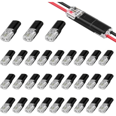 30 Connecteurs Étanches Rapides 2 fils, pour Câble 18-22 AWG, Voiture, LED, Moto, Bateau (1/5)