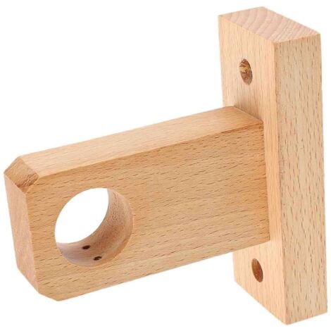 Support De Tringle à Rideau en Bois Massif 3 Cm, Design Carré, Décoratif Support De Tringle à Rideau en Bois Massif 3 Cm, Design Carré, Décoratif