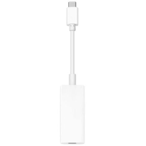 Adaptateur Thunderbolt 3 (USB-C) vers Thunderbolt 2, câble de conversion, boîtier en caoutchouc blanc
