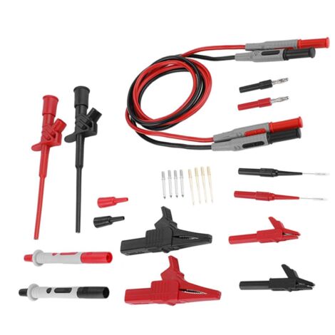 Jeu de câbles de test pour multimètre électronique avec fiches bananes de 4 mm (P1600C) (1/5)
