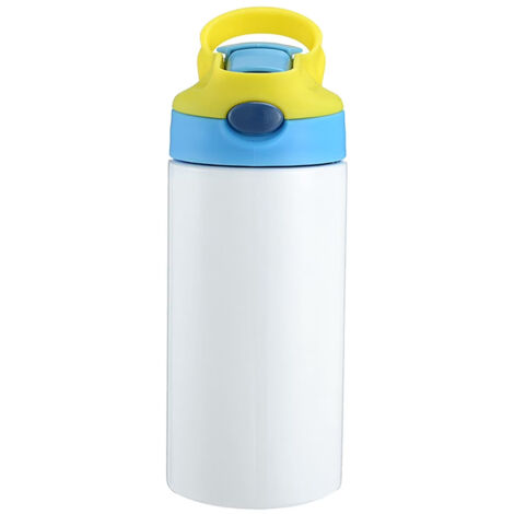 Gourde isotherme Ozmmyan 360 ml (12 oz) en acier inoxydable pour enfants, avec bouchon à paille, idéale pour l'école et les voyages. (1/5)