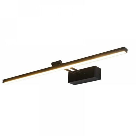 Applique murale de salle de bain LED blanc chaud 10W 3200K, éclairage intérieur moderne, lampe noire, 50 cm (1/5)