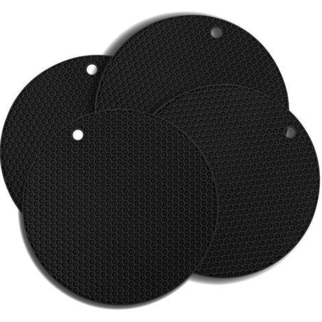 Dessous de plat en silicone AVANA (lot de 4) - Dessous de plat de qualité supérieure - Multifonctionnels - Résistants à la chaleur - Lavables au lave-vaisselle - Antidérapants - Motif nid d'abeille (2 (1/5)