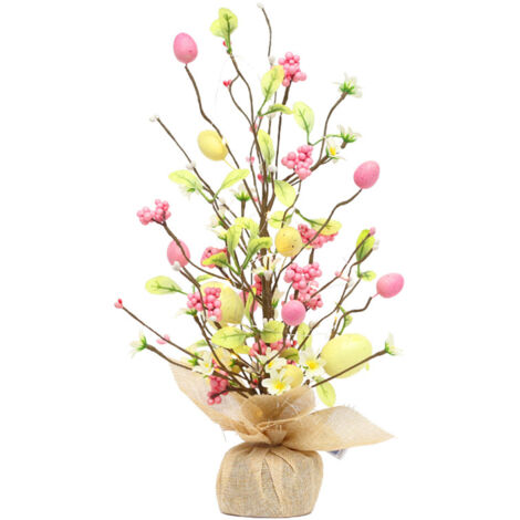 Décorations de Pâques, guirlandes lumineuses LED, œufs de Pâques, scènes décoratives pour sapin, ornements de bureau (1/5)