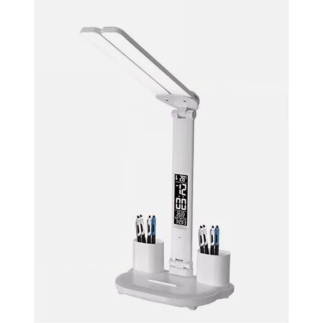 LAMPE DE BUREAU LED, LAMPE DE TABLE, LAMPE DE LECTURE À INTENSITÉ RÉGLABLE, LAMPE DE BUREAU AVEC PORTE-STYLO (1/5)