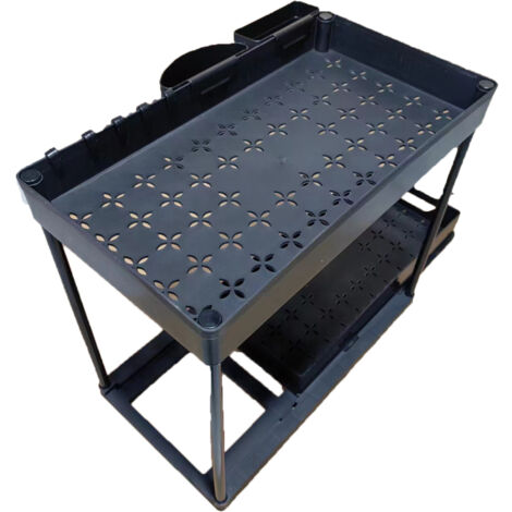 Organisateur de meuble sous-évier à 2 niveaux, organisateur de meuble bas, organisateur (1/5)
