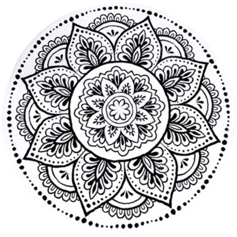Tapis rond, doux et moelleux pour salon, dimensions : Ø 120 cm - Tapis rond, doux et moelleux pour salon, dimensions : Ø 120 cm (1/5)