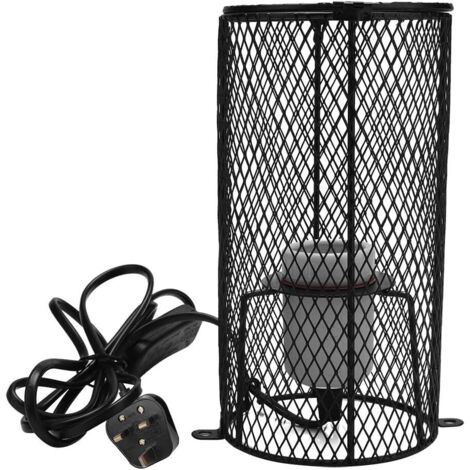 Lampe chauffante infrarouge pour animaux de compagnie, reptiles, lampe UV en céramique avec grille de protection, protection contre le froid hivernal pour serpents, lézards, tortues et amphibiens (pri (1/5)