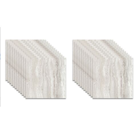 Lot de 24 dalles de sol autocollantes en vinyle PVC pour salon - Lot de 24 dalles de sol autocollantes en vinyle PVC pour salon