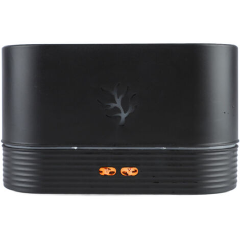 Diffuseur d'arômes et humidificateur d'air à flamme colorée, mini diffuseur d'huiles essentielles silencieux pour la maison et le bureau, noir (1/5)