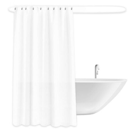 Rideau de douche 180x180 cm pour baignoire/douche, anti-moisissure, imperméable (1/5)