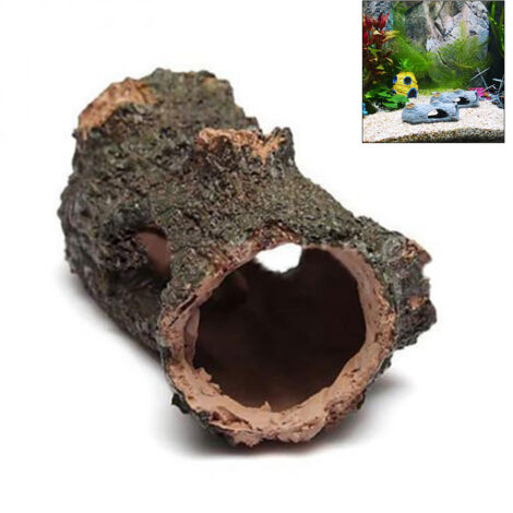 Ornement d'aquarium en résine, tronc creux, bûche d'arbre, décoration pour aquarium. (1/5)