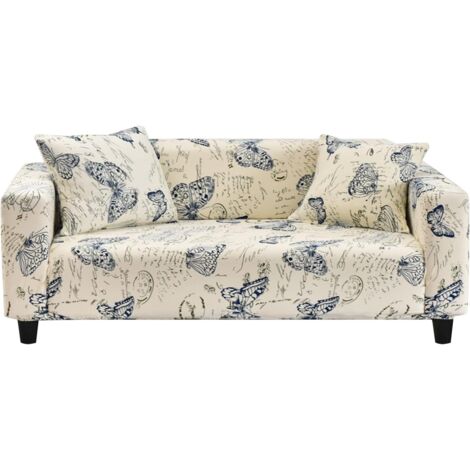Housse extensible pour canapé, housse de canapé universelle décorative et protectrice pour canapé 3 places 190-230 cm (CD) (1/5)