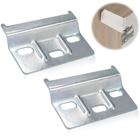 Plaque de support métallique GIAK, support mural pour armoire, rail de suspension, 6 pièces, acier galvanisé 60 mm, fixation murale pour armoires suspendues (1/5)